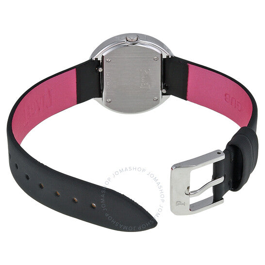 ساعة بياجيه بوسيشن نسائية بمينا فضي وبقع سوداء