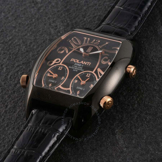 Polanti, 3T-Zone Chronograph Quartz Rose Gold Dial Men's Watch