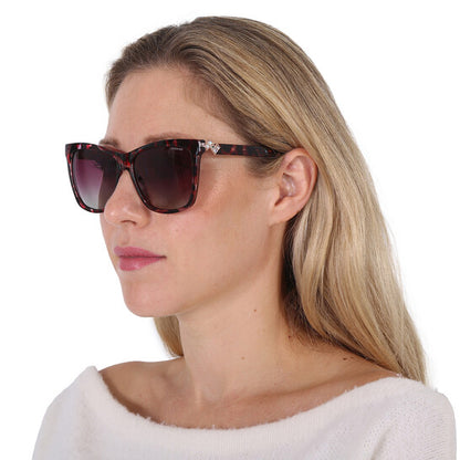 Core Polarized Burgundy Gradient Cat Eye Ladies Sunglasses