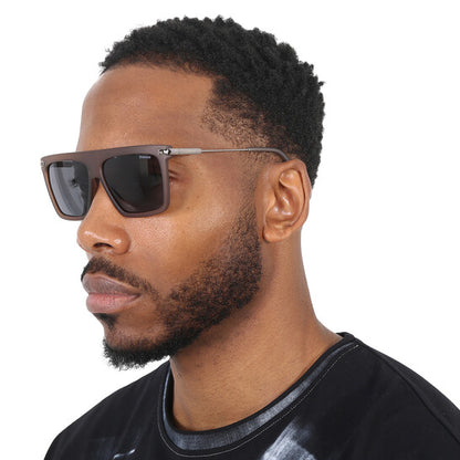 Polarized Grey Browline Men's Sunglasses