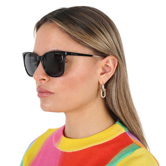 Core Polarized Grey Square Ladies Sunglasses