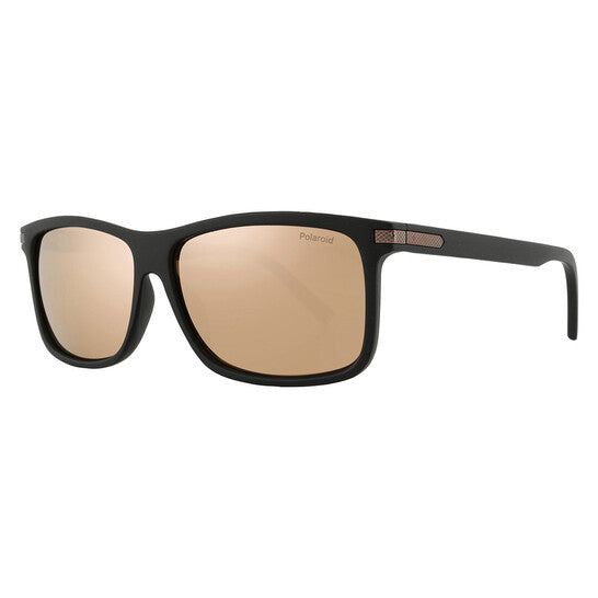Grey Gold Mirror Rectangular Men's Sunglasses