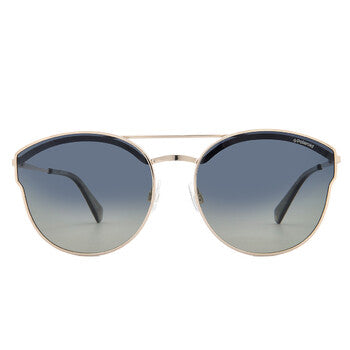 Polarized Blue Gradient Round Ladies Sunglasses