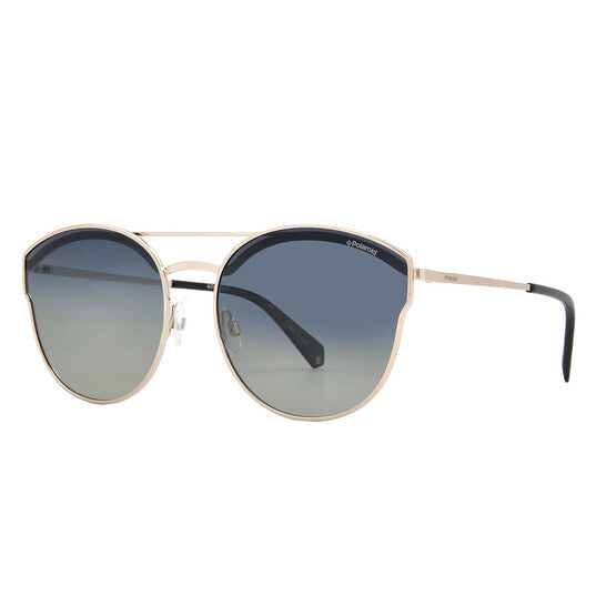 Polarized Blue Gradient Round Ladies Sunglasses
