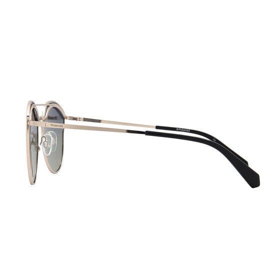 Polarized Blue Gradient Round Ladies Sunglasses