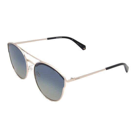 Polarized Blue Gradient Round Ladies Sunglasses