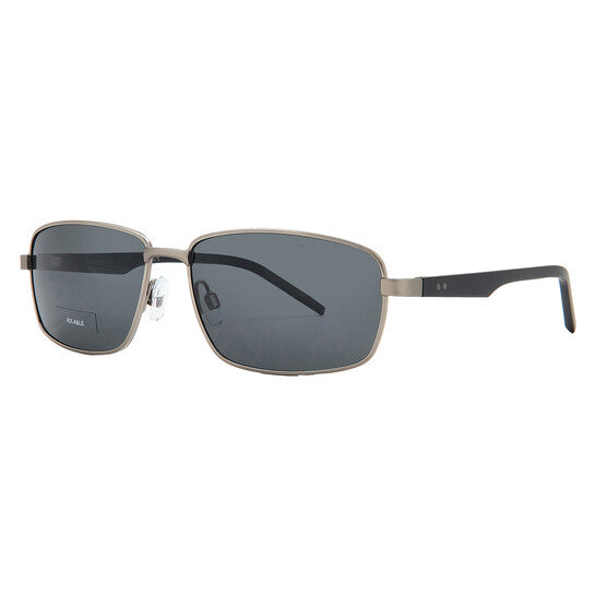 Polarized Grey Rectangular Men's Sunglasses