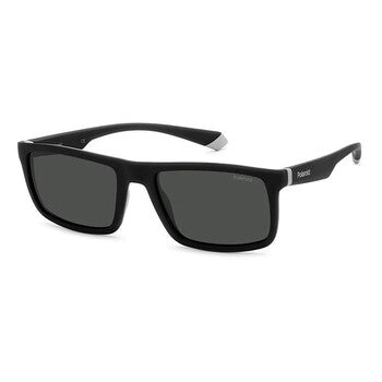 Polarized Grey Rectangular Men's Sunglasses