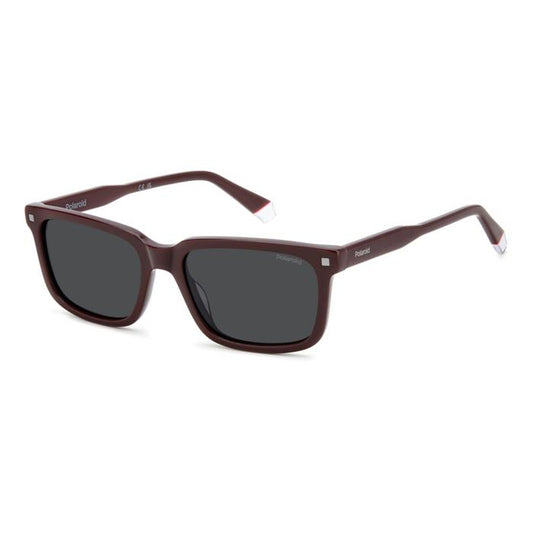 Polarized Grey Rectangular Men's Sunglasses