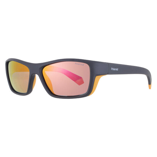 Polarized Red Multilayer Rectangular Men's Sunglasses