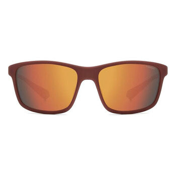 Polarized Red Multilayer Square Men's Sunglasses
