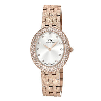 Angelica Quartz Silver Sunray Dial Ladies Watch