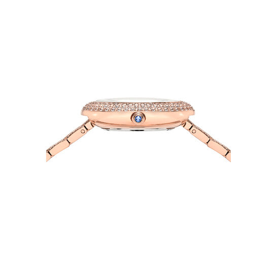 Angelica Quartz Silver Sunray Dial Ladies Watch
