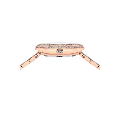 Angelica Quartz Silver Sunray Dial Ladies Watch