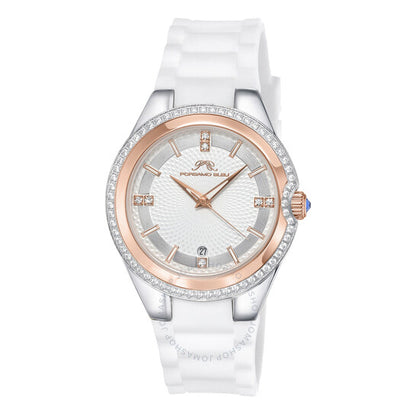 ساعة بورسامو بلو، جوليا كوارتز بمينا بيضاء للسيدات