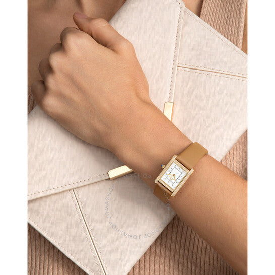 ساعة بورسامو بلو، كارولينا كوارتز بمينا أبيض للسيدات