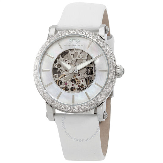 ساعة بورسامو بلو ليزا أوتوماتيكية بمينا أبيض للسيدات