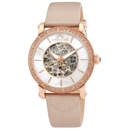 ساعة بورسامو بلو ليزا أوتوماتيكية بمينا أبيض للسيدات