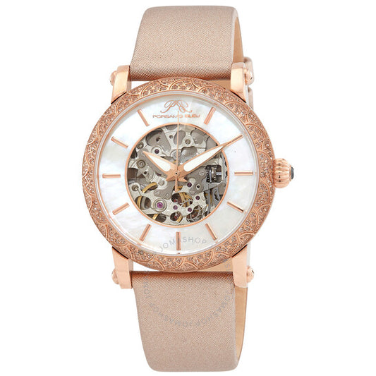 ساعة بورسامو بلو ليزا أوتوماتيكية بمينا أبيض للسيدات