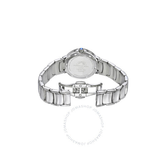 ساعة بورسامو بلو، لونا كوارتز بمينا وردي للسيدات