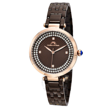 ساعة بورسامو بلو، ناتالي كوارتز بمينا بني للسيدات