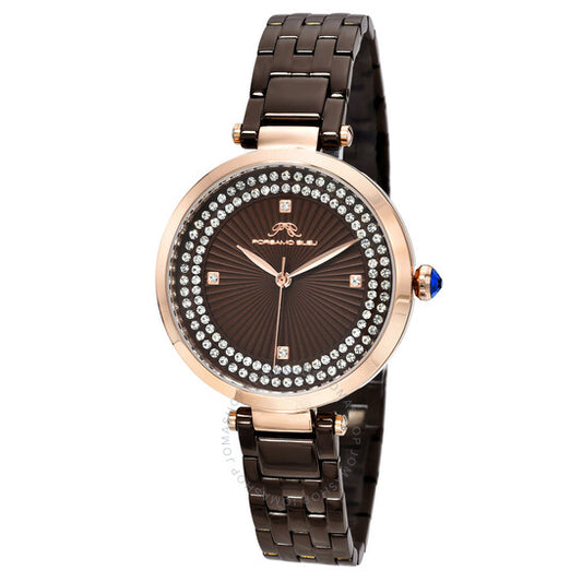 ساعة بورسامو بلو، ناتالي كوارتز بمينا بني للسيدات