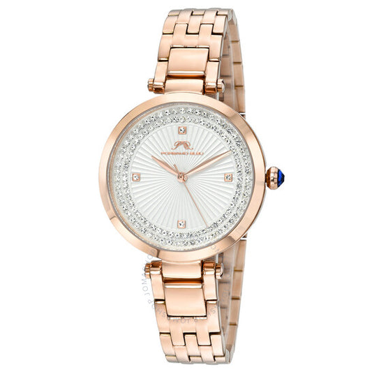 ساعة بورسامو بلو، ناتالي كوارتز بمينا بيضاء للسيدات