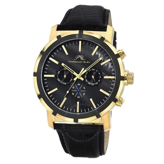 Porsamo Bleu, Nyc Chrono Chronograph Quartz Black Dial Men's Watch