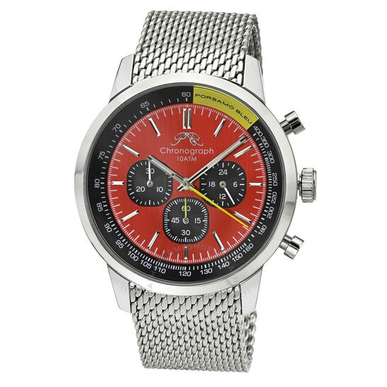 Porsamo Bleu, Simon Chronograph Quartz Red Dial Men's Watch