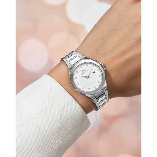 ساعة بورسامو بلو، فيكتوريا، للنساء، بمينا فضي اللون