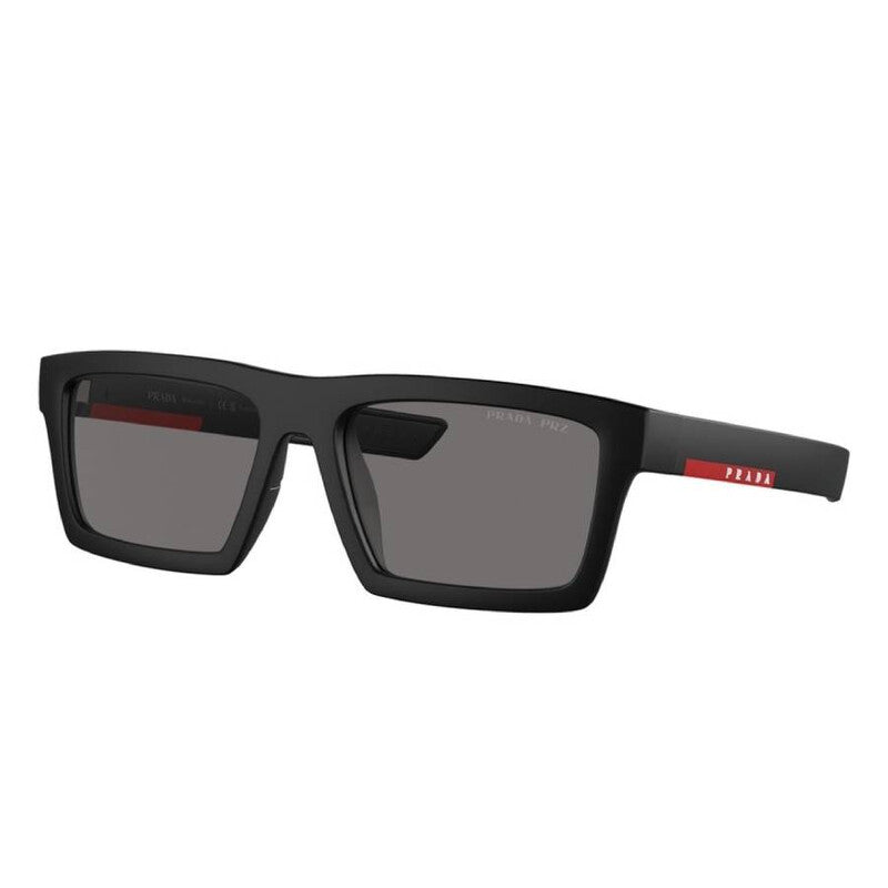 Dark Grey Polarized Rectangular Men's Sunglasses