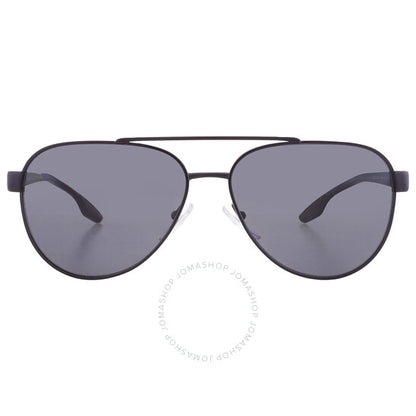 نظارة شمسية برادا لينيا روسا، رمادية مستقطبة للرجال