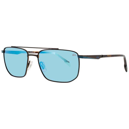 Men's Red Rectangular Sunglasses