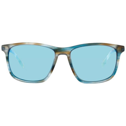 Men's Red Rectangular Sunglasses
