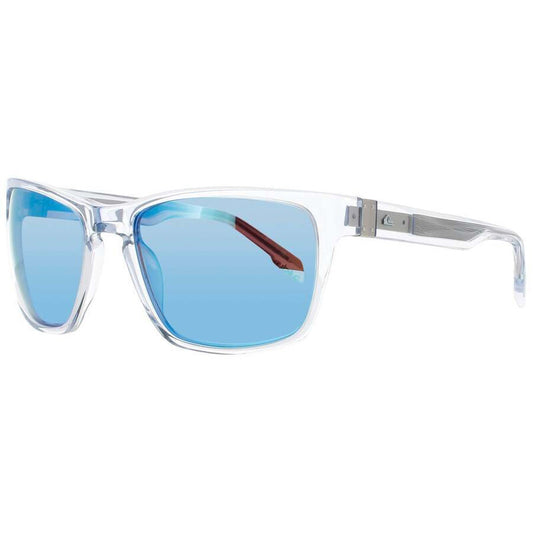 Men's Red Rectangular Sunglasses