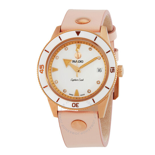 Rado, Captain Cook Automatic Diamond White Dial Ladies Watch