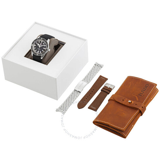 رادو، ساعة كابتن كوك أوتوماتيكية للرجال بمينا رمادي