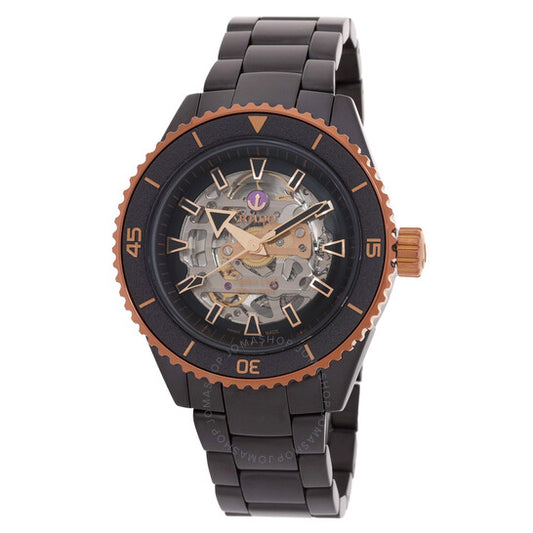 Rado, Captain Cook Skeleton Automatic Black Dial Men's Watch