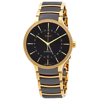 رادو، ساعة سينتريكس أوتوماتيكية للرجال بمينا أسود ودرجتي لون