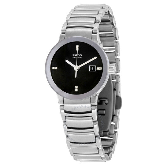 Rado, Centrix Automatic Black Dial Stainless Steel Ladies Watch