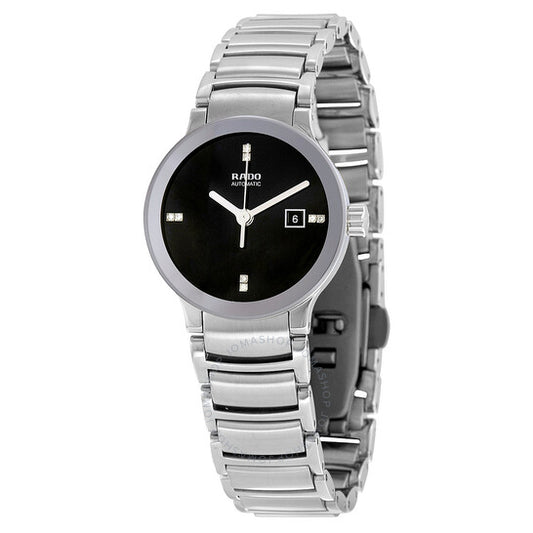 Rado, Centrix Automatic Black Dial Stainless Steel Ladies Watch