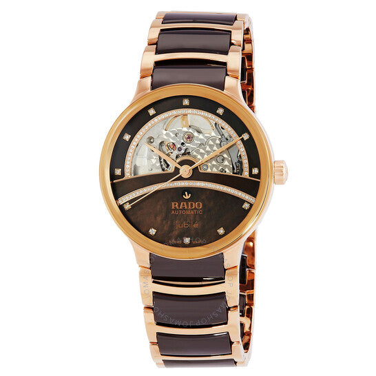 رادو، ساعة سينتريكس أوتوماتيكية مفتوحة القلب مرصعة بالألماس للسيدات