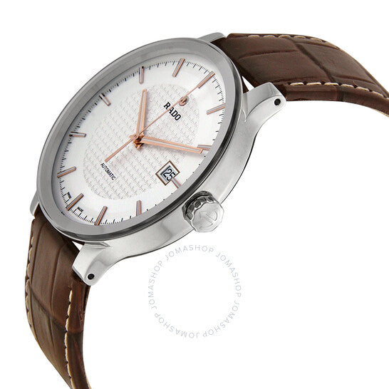 Rado, Centrix Automatic Silver Dial Brown Leather Men's Watch