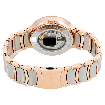 رادو، ساعة سينتريكس أوتوماتيكية للرجال بمينا فضية ثنائية اللون