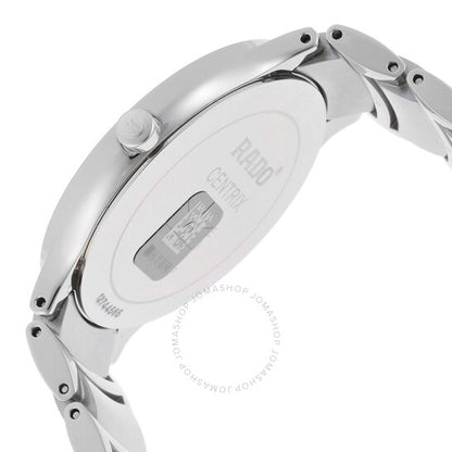 رادو، ساعة سينتريكس للرجال بمينا أسود من الفولاذ المقاوم للصدأ