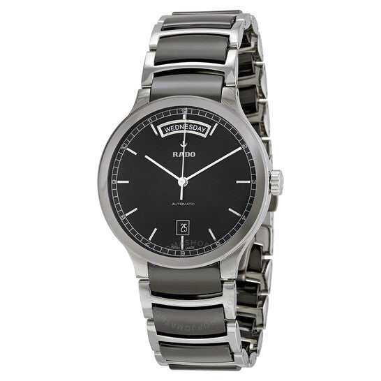 Rado, Centrix Black Dial Black Ceramic Men's Watch