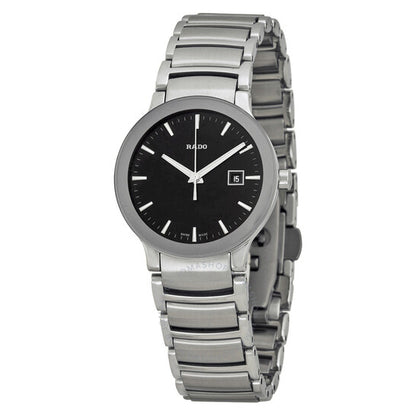 Rado, Centrix Black Dial Stainless Steel Unisex Watch