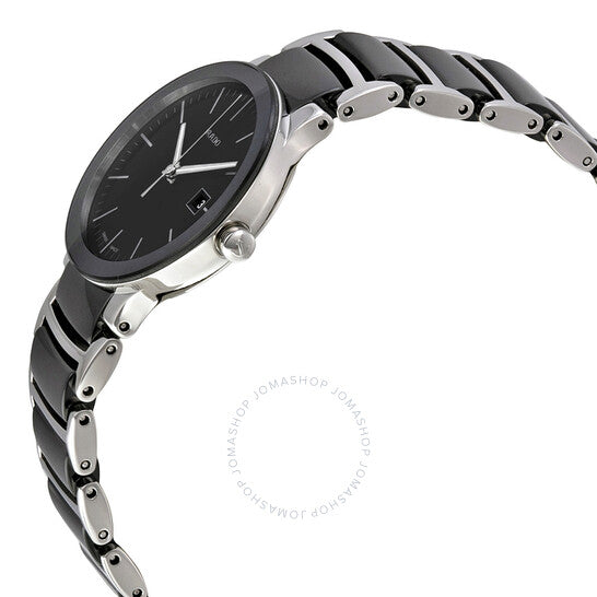 Rado, Centrix Black Dial Two-tone Ceramic Ladies Watch