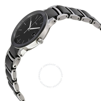 Rado, Centrix Black Dial Two-tone Ceramic Ladies Watch