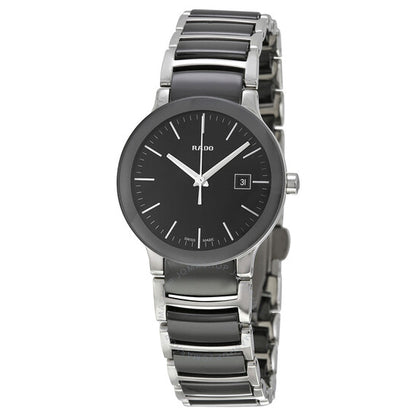 Rado, Centrix Black Dial Two-tone Ceramic Ladies Watch
